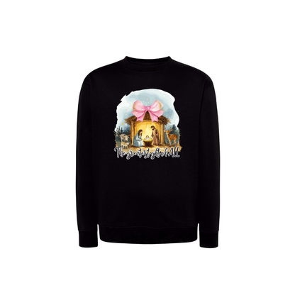 Sweatshirt Estampa De Natal Família Sagrada