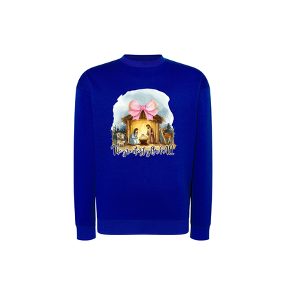 Sweatshirt Estampa De Natal Família Sagrada