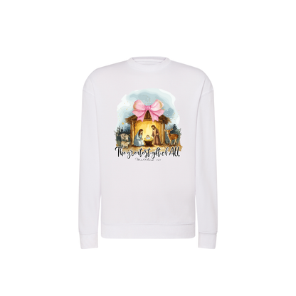 Sweatshirt Estampa De Natal Família Sagrada