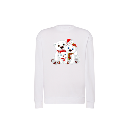 Sweatshirt Estampa De Natal Família Urso