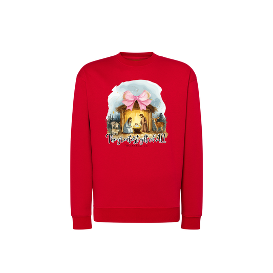 Sweatshirt Estampa De Natal Família Sagrada