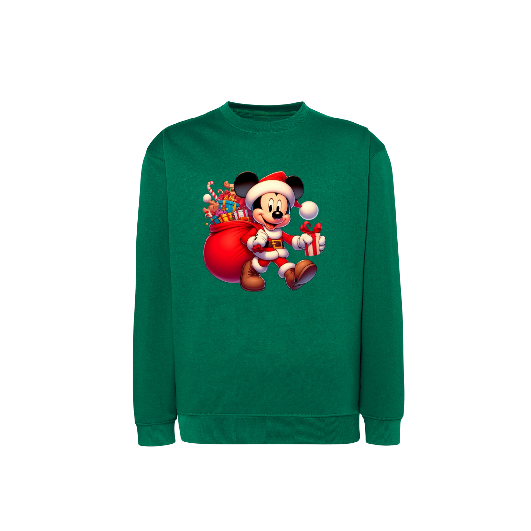 Sweatshirt Estampa De Natal Mickey Mouse