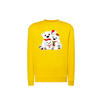 Sweatshirt Estampa De Natal Família Urso