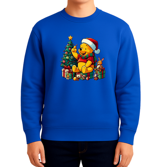 Sweatshirt Estampa De Natal Ursinho Pooh