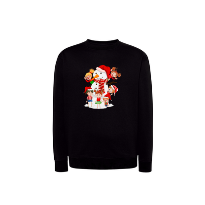 Sweatshirt Estampa De Natal Boneco de Neve e Crianças