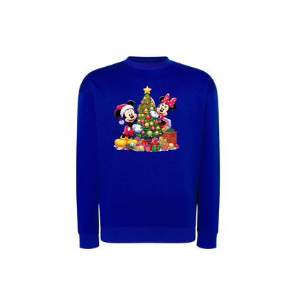 Sweatshirt Estampa De Natal Mickey e Minnie