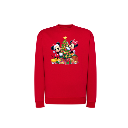 Sweatshirt Estampa De Natal Mickey e Minnie