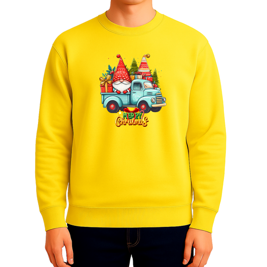 Sweatshirt Estampa De Natal Gnome De Natal Camionete