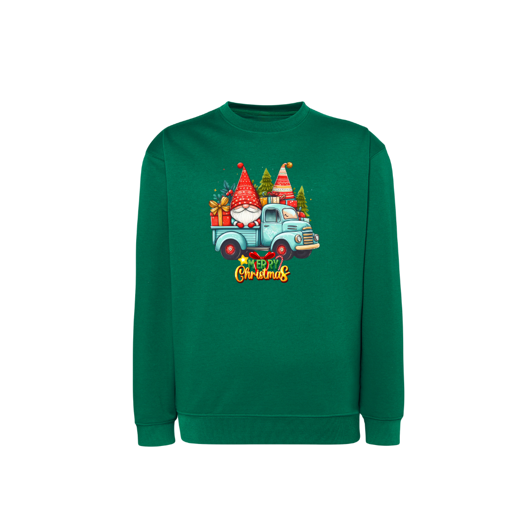 Sweatshirt Estampa De Natal Gnome De Natal Camionete