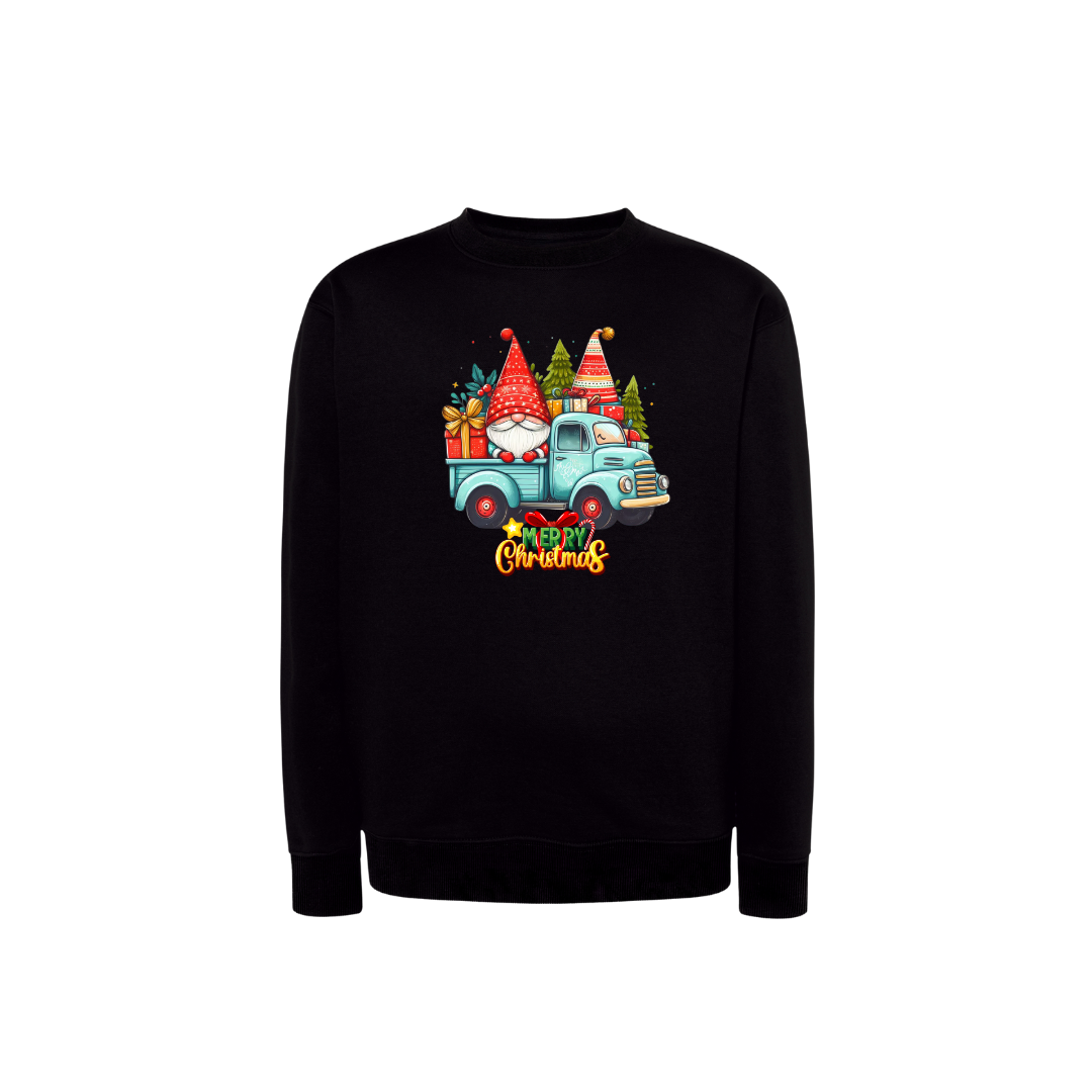 Sweatshirt Estampa De Natal Gnome De Natal Camionete