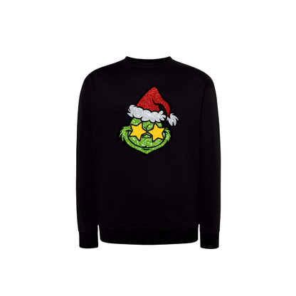 Sweatshirt Estampa De Natal Grinch Glitter
