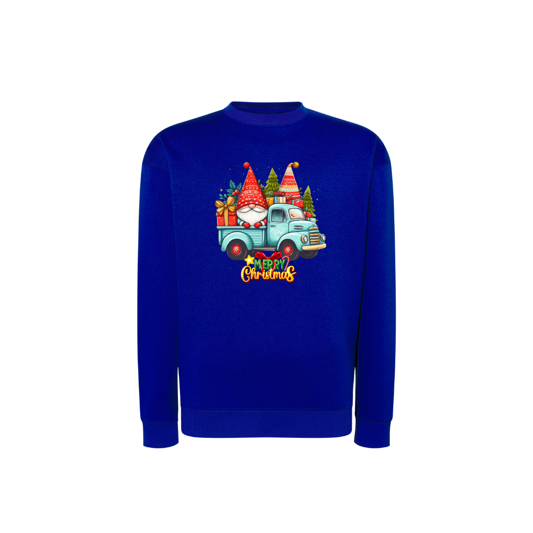 Sweatshirt Estampa De Natal Gnome De Natal Camionete