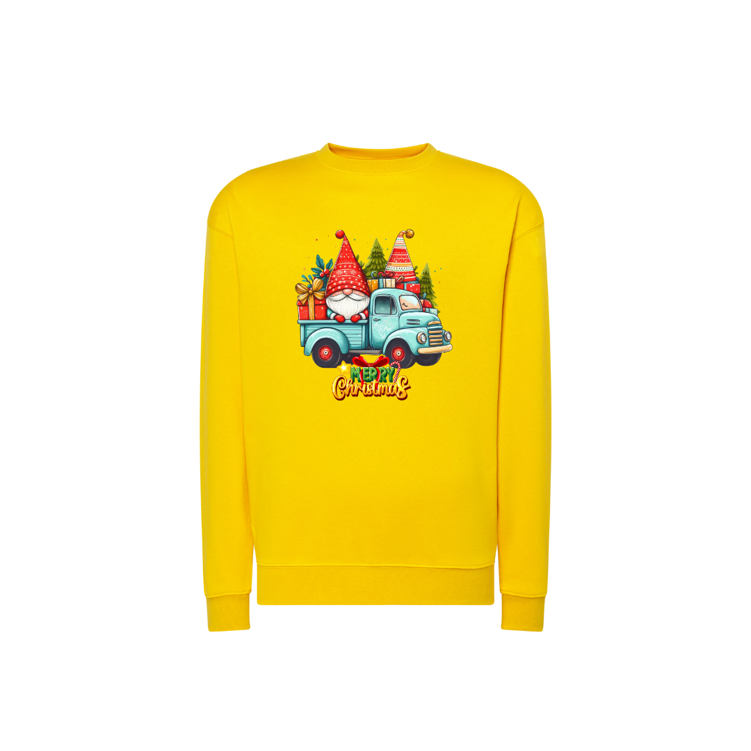 Sweatshirt Estampa De Natal Gnome De Natal Camionete