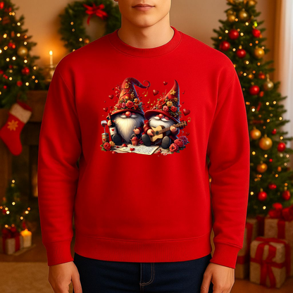 Sweatshirt Estampa De Natal Gnome e Vinhos