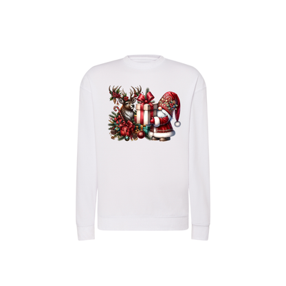 Sweatshirt Estampa De Natal Gnome e Rena