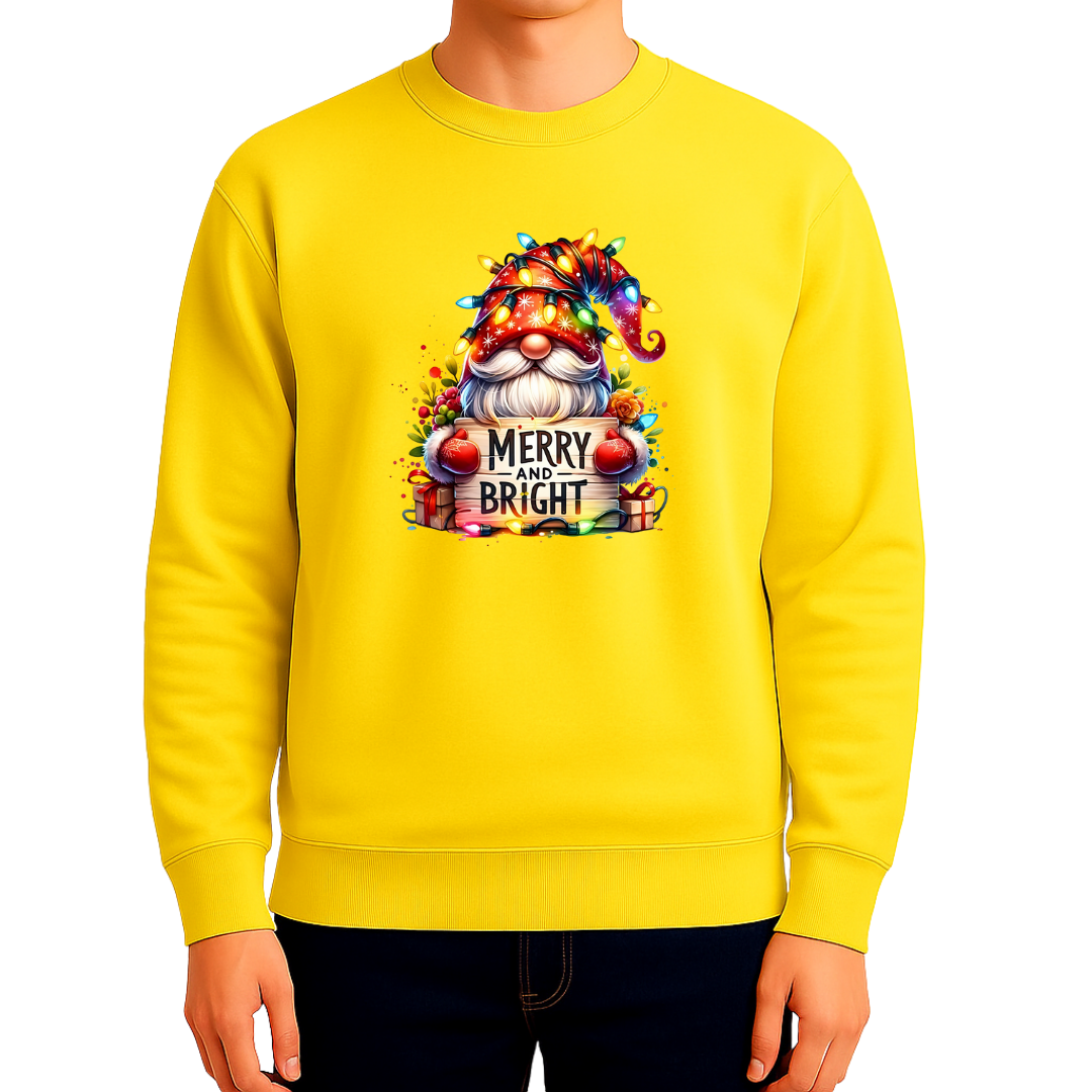 Sweatshirt Estampa De Natal Gnome And Bright