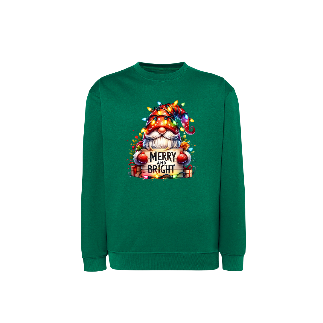 Sweatshirt Estampa De Natal Gnome And Bright