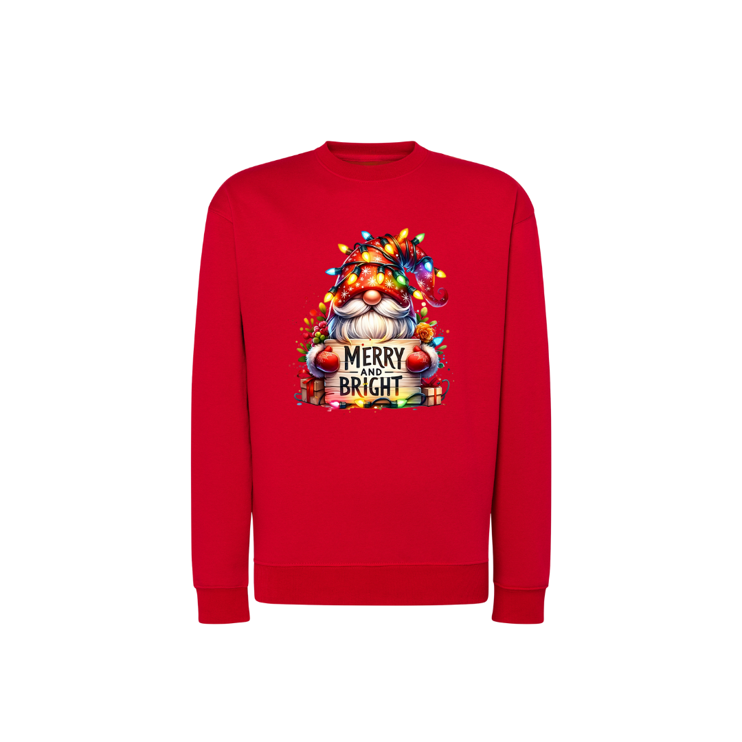 Sweatshirt Estampa De Natal Gnome And Bright