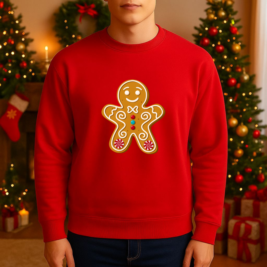 Sweatshirt Estampa Biscoito de Natal