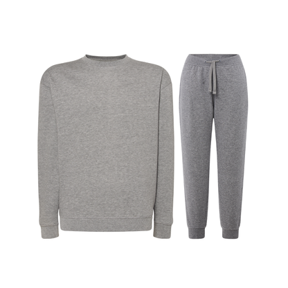 Conjunto de Fato de Treino Unissex Sweatshirt sem Capuz + Calças